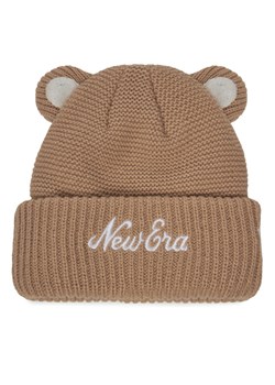 New Era Czapka Teddy Bear Ears Cuff Knit Beanie 60580864 Brązowy ze sklepu MODIVO w kategorii Czapki dziecięce - zdjęcie 183612578