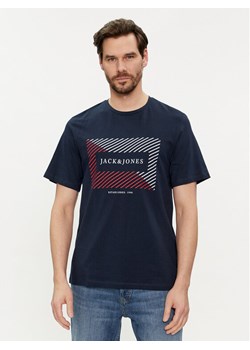 Jack&Jones T-Shirt Cyrus 12247810 Granatowy Standard Fit ze sklepu MODIVO w kategorii T-shirty męskie - zdjęcie 183612678