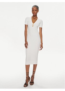 Elisabetta Franchi Sukienka codzienna AM-62S-41E2-V380 Biały Slim Fit ze sklepu MODIVO w kategorii Sukienki - zdjęcie 183612758