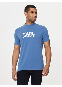 KARL LAGERFELD T-Shirt 755087 Niebieski Regular Fit ze sklepu MODIVO w kategorii T-shirty męskie - zdjęcie 183613026