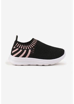 Czarno-Różowe Buty Sportowe Sneakersy z Paskami Liramesa ze sklepu born2be.pl w kategorii Buty sportowe dziecięce - zdjęcie 183618495
