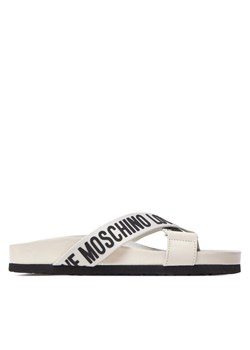 Klapki LOVE MOSCHINO JA28263G0IIX110A Écru ze sklepu eobuwie.pl w kategorii Klapki damskie - zdjęcie 183619106