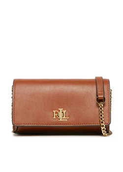 Torebka Lauren Ralph Lauren 432915377002 Brązowy ze sklepu eobuwie.pl w kategorii Kopertówki - zdjęcie 183619159