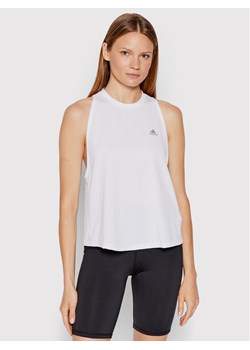 adidas Koszulka techniczna Run Icons HK9137 Biały Relaxed Fit ze sklepu MODIVO w kategorii Bluzki damskie - zdjęcie 183620345