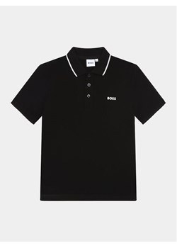 Boss Polo J25P26 S Czarny Regular Fit ze sklepu MODIVO w kategorii T-shirty chłopięce - zdjęcie 183620389