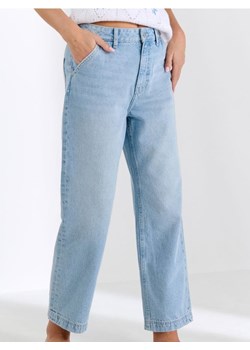 Sinsay - Jeansy cropped straight - niebieski ze sklepu Sinsay w kategorii Jeansy damskie - zdjęcie 183622625