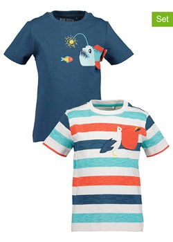 Blue Seven Koszulki (2 szt.) w kolorze granatowym ze wzorem ze sklepu Limango Polska w kategorii T-shirty chłopięce - zdjęcie 183624325