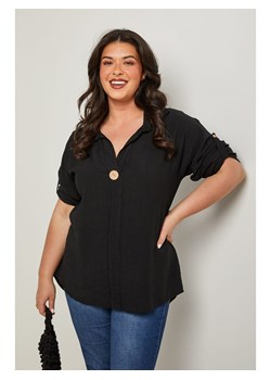 Curvy Lady Bluzka w kolorze czarnym ze sklepu Limango Polska w kategorii Bluzki damskie - zdjęcie 183625775