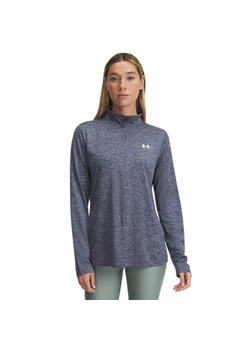 Damski longsleeve treningowy Under Armour Tech 1/2 Zip- Twist - szary ze sklepu Sportstylestory.com w kategorii Bluzki damskie - zdjęcie 183628848