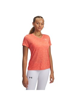 Damska koszulka treningowa Under Armour Tech SSV- Twist - pomarańczowa ze sklepu Sportstylestory.com w kategorii Bluzki damskie - zdjęcie 183628856
