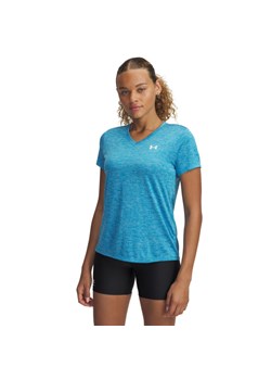 Damska koszulka treningowa Under Armour Tech SSV- Twist - niebieska ze sklepu Sportstylestory.com w kategorii Bluzki damskie - zdjęcie 183628859
