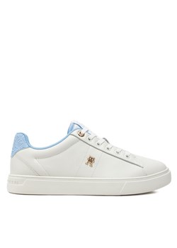 Sneakersy Tommy Hilfiger Elevated Essent Sneaker Monogram FW0FW07999 Écru ze sklepu eobuwie.pl w kategorii Buty sportowe damskie - zdjęcie 183629259