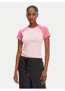 Juicy Couture T-Shirt Contrast JCWCT125307 Różowy Slim Fit ze sklepu MODIVO w kategorii Bluzki damskie - zdjęcie 183631359