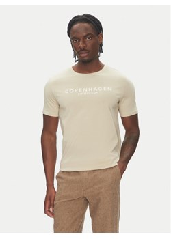 Lindbergh T-Shirt 30-400200 Beżowy Relaxed Fit ze sklepu MODIVO w kategorii T-shirty męskie - zdjęcie 183631555