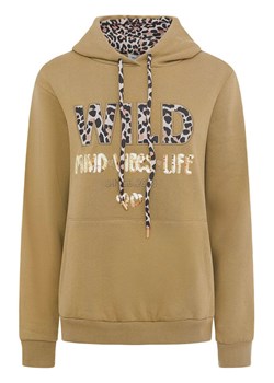 Zwillingsherz Bluza &quot;Wild Free&quot; w kolorze khaki ze sklepu Limango Polska w kategorii Bluzy damskie - zdjęcie 183634149