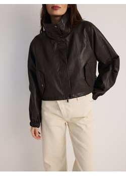 Reserved - Kurtka z wysoką stójką - ciemnobrązowy ze sklepu Reserved w kategorii Kurtki damskie - zdjęcie 183636365