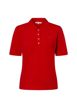 Tommy Hilfiger Damska koszulka polo Kobiety Bawełna czerwony jednolity ze sklepu vangraaf w kategorii Bluzki damskie - zdjęcie 183636427