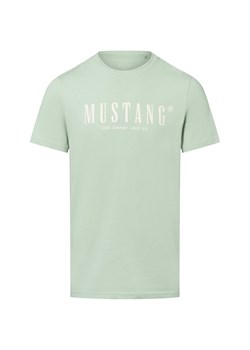 Mustang Koszulka męska - Austin Mężczyźni Bawełna miętowy jednolity ze sklepu vangraaf w kategorii Bluzki damskie - zdjęcie 183636438