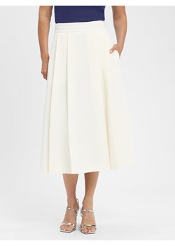HUGO Damska spódnica midi - Romila Kobiety écru wypukły wzór tkaniny ze sklepu vangraaf w kategorii Spódnice - zdjęcie 183636486