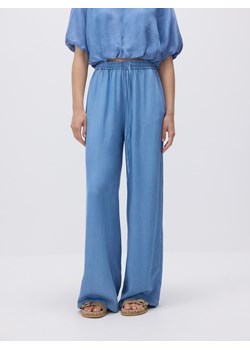 Reserved - Jeansy wide leg z lyocellu - niebieski ze sklepu Reserved w kategorii Jeansy damskie - zdjęcie 183637445