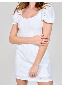 Sinsay - Sukienka mini z bufiastymi rękawami - biały ze sklepu Sinsay w kategorii Sukienki - zdjęcie 183638219