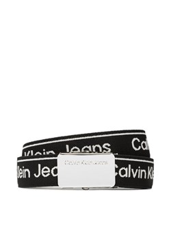 Pasek Dziecięcy Calvin Klein Jeans Logo Taupe Buckle Belt IU0IU00393 Czarny ze sklepu eobuwie.pl w kategorii Paski dziecięce - zdjęcie 183638765