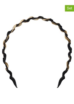 Invisibobble Opaski do włosów (2 szt.) &quot;Hairhalo&quot; w kolorze złoto-czarnym ze sklepu Limango Polska w kategorii Opaski dziecięce - zdjęcie 183642226