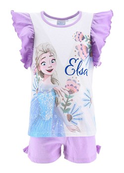 Disney Frozen Piżama &quot;Kraina Lodu&quot; w kolorze biało-fioletowym ze wzorem ze sklepu Limango Polska w kategorii Piżamy dziecięce - zdjęcie 183642655