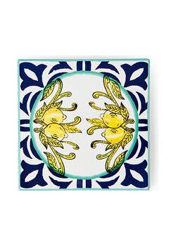 Trendy Kitchen by EXCÉLSA Podkładka w kolorze biało-niebiesko-żółtym pod garnek - 15 x 15 x 0,70 cm ze sklepu Limango Polska w kategorii Akcesoria kuchenne - zdjęcie 183642995