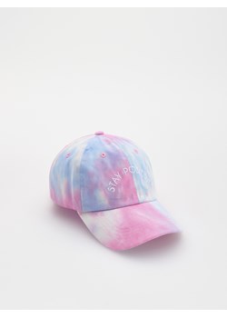 Reserved - Bawełniana czapka z daszkiem z efektem tie dye - lawendowy ze sklepu Reserved w kategorii Czapki dziecięce - zdjęcie 183643257