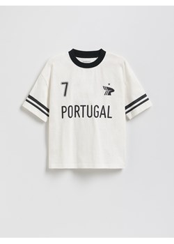 Reserved - T-shirt z nadrukiem - złamana biel ze sklepu Reserved w kategorii T-shirty chłopięce - zdjęcie 183643328