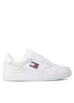 Sneakersy Tommy Jeans Retro Basket EM0EM00955 Biały ze sklepu eobuwie.pl w kategorii Buty sportowe męskie - zdjęcie 183643957