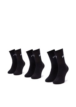 Zestaw 3 par wysokich skarpet unisex Puma 907934 r. 35/38 Czarny ze sklepu eobuwie.pl w kategorii Skarpetki męskie - zdjęcie 183644069