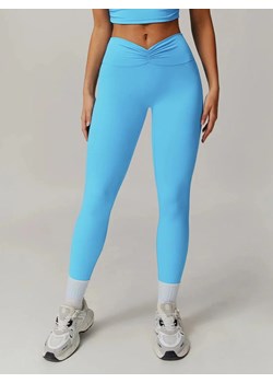 Legginsy sportowe - Błękitny / S - id: 10197635662170 - marki Scr - 183649215 Legginsy sportowe - Błękitny / S ze sklepu Valetta.pl w kategorii Spodnie damskie - zdjęcie 183649215