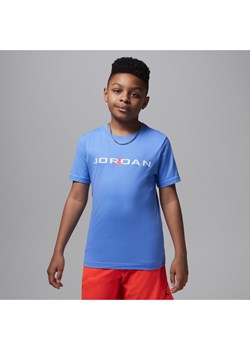 T-shirt dla dużych dzieci Air Stretch Jordan - Niebieski ze sklepu Nike poland w kategorii T-shirty chłopięce - zdjęcie 183650716