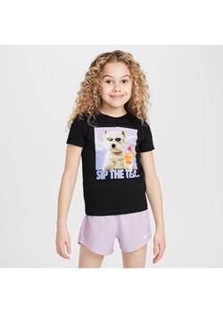 T-shirt dla małych dzieci Boba Pup Nike - Czerń ze sklepu Nike poland w kategorii Bluzki dziewczęce - zdjęcie 183650916