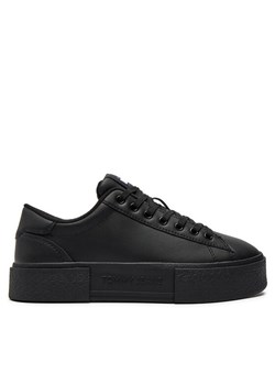 Sneakersy Tommy Jeans Foxing Flatform Sneaker EN0EN02567 Czarny ze sklepu eobuwie.pl w kategorii Buty sportowe damskie - zdjęcie 183652479