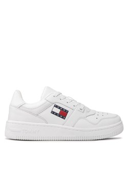 Sneakersy Tommy Jeans Retro Basket EN0EN01723 Biały ze sklepu eobuwie.pl w kategorii Buty sportowe damskie - zdjęcie 183652599