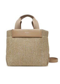 Calvin Klein Torebka Ck Raffia Small Tote Crossbody K60K613026 Brązowy ze sklepu MODIVO w kategorii Kuferki - zdjęcie 183652605