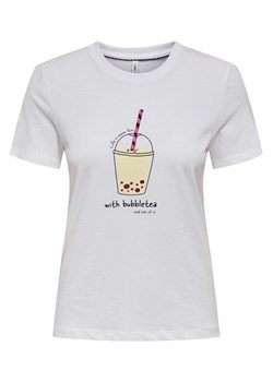 ONLY T-Shirt Fun Life 15349901 Biały Regular Fit ze sklepu MODIVO w kategorii Bluzki damskie - zdjęcie 183652948