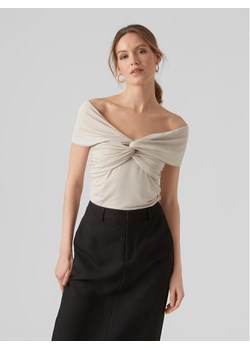 Vero Moda Bluzka 10296078 Écru Regular Fit ze sklepu MODIVO w kategorii Bluzki damskie - zdjęcie 183653119