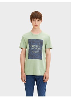 Tom Tailor Denim T-Shirt 1033036 Zielony Regular Fit ze sklepu MODIVO w kategorii T-shirty męskie - zdjęcie 183653205