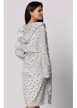 Envie szlafrok damski z kapturem plus size Star, Kolor jasnoszary, Rozmiar 4XL/5XL, Envie ze sklepu Intymna w kategorii Szlafroki damskie - zdjęcie 183658476