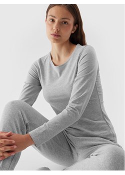 4F Bluzka 4FAW23TLONF167 Szary Slim Fit ze sklepu MODIVO w kategorii Bluzki damskie - zdjęcie 183660138