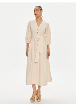 TWINSET Sukienka koszulowa 241TT2051 Beżowy Loose Fit ze sklepu MODIVO w kategorii Sukienki - zdjęcie 183660226