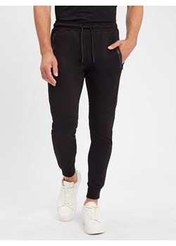 Jack & Jones Męskie spodnie do biegania - JPSTWill Mężczyźni Sztuczne włókno czarny jednolity ze sklepu vangraaf w kategorii Spodnie męskie - zdjęcie 183661598
