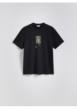 Reserved - T-shirt regular z nadrukiem - czarny ze sklepu Reserved w kategorii T-shirty męskie - zdjęcie 183661675