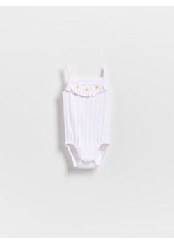 Reserved - Body na ramiączkach z motywem kwiatowym - biały ze sklepu Reserved w kategorii Odzież dla niemowląt - zdjęcie 183662267