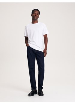 Reserved - Jeansy slim z efektem sprania - granatowy ze sklepu Reserved w kategorii Jeansy męskie - zdjęcie 183662308