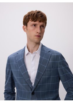 Reserved - Marynarka slim fit w kratę - granatowy ze sklepu Reserved w kategorii Marynarki męskie - zdjęcie 183662499